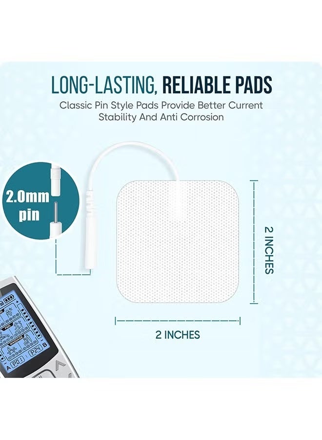 20 PCS Unit Electrode Pads, Improved Gel Reusable TENS Replacement Pads, Upgraded Self-Adhesive Pads for Muscle Stimulator Electrotherapy - Image 2